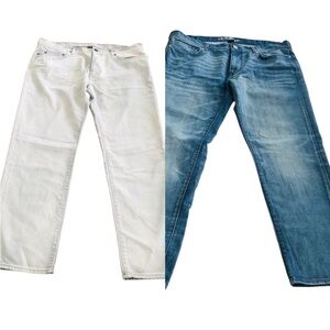 DKNY Men’s Williamsburg Slim and Skinny Light Gray Dark Wash Lot of 2 size 38